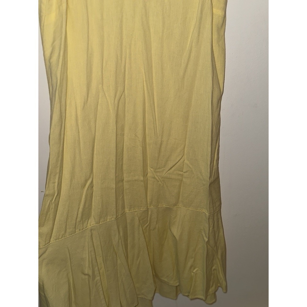 MANGO Women Sleeveless sundress yellow size medium (6) - Picture 5 of 8